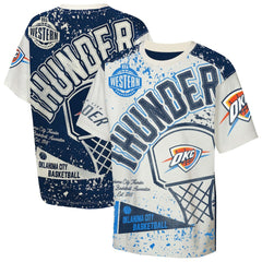 Oklahoma City Thunder Outerstuff Youth Top Player All-Over-Print T-Shirt Cream - NBA