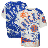 New York Knicks Outerstuff Youth Top Player All-Over-Print T-Shirt Cream - NBA