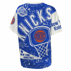 New York Knicks Outerstuff Youth Top Player All-Over-Print T-Shirt Cream - NBA