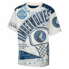 Minnesota Timberwolves Outerstuff Youth Top Player All-Over-Print T-Shirt Cream - NBA
