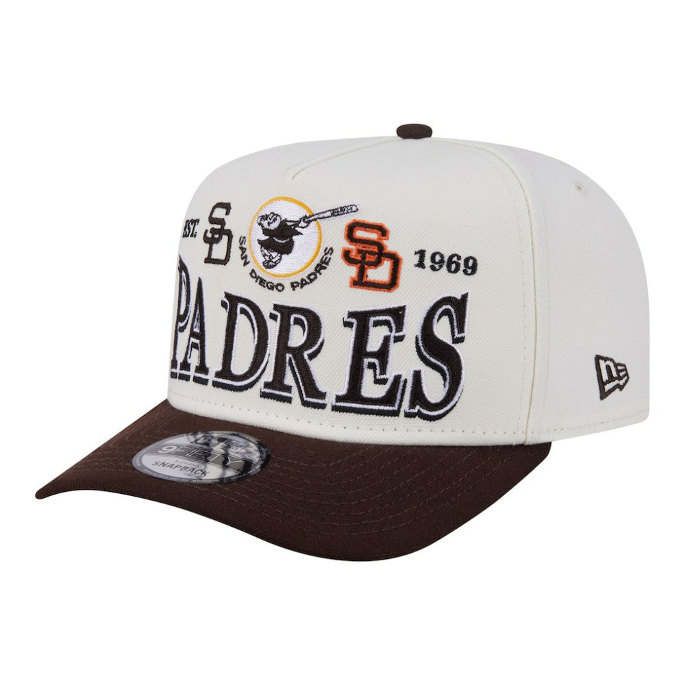 San Diego Padres New Era Throwback Tri-Hit A-Frame 9FIFTY Adjustable Hat - MLB