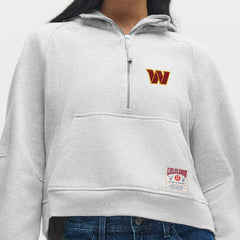 Washington Commanders lululemon Women's Scuba Oversized Half-Zip Hoodie Heathered Core Ultra Light Grey | NFL