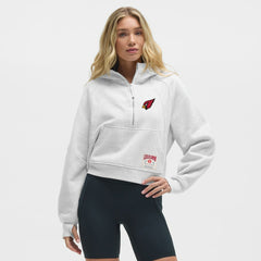 Arizona Cardinals lululemon Women's Scuba Oversized Half-Zip Hoodie Heathered Core Ultra Light Grey | NFL