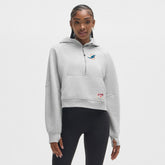 Miami Dolphins lululemon Women's Scuba Oversized Half-Zip Hoodie Heathered Core Ultra Light Grey | NFL