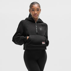 Las Vegas Raiders lululemon Women's Scuba Oversized Half-Zip Hoodie Black | NFL