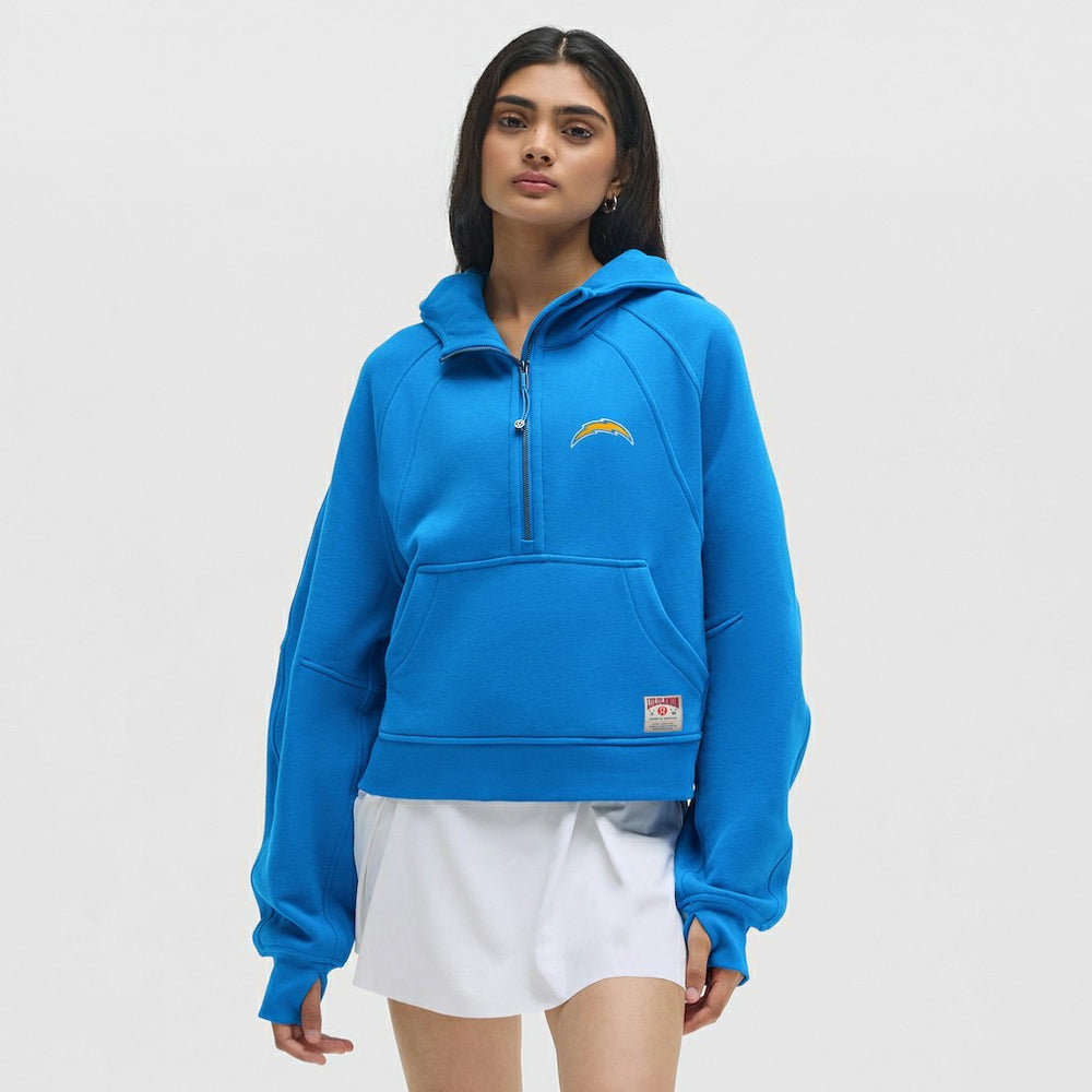 Los Angeles Chargers lululemon Women's Scuba Oversized Half-Zip Hoodie Beaming Blue | NFL