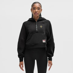 New Orleans Saints lululemon Women's Scuba Oversized Half-Zip Hoodie Black | NFL