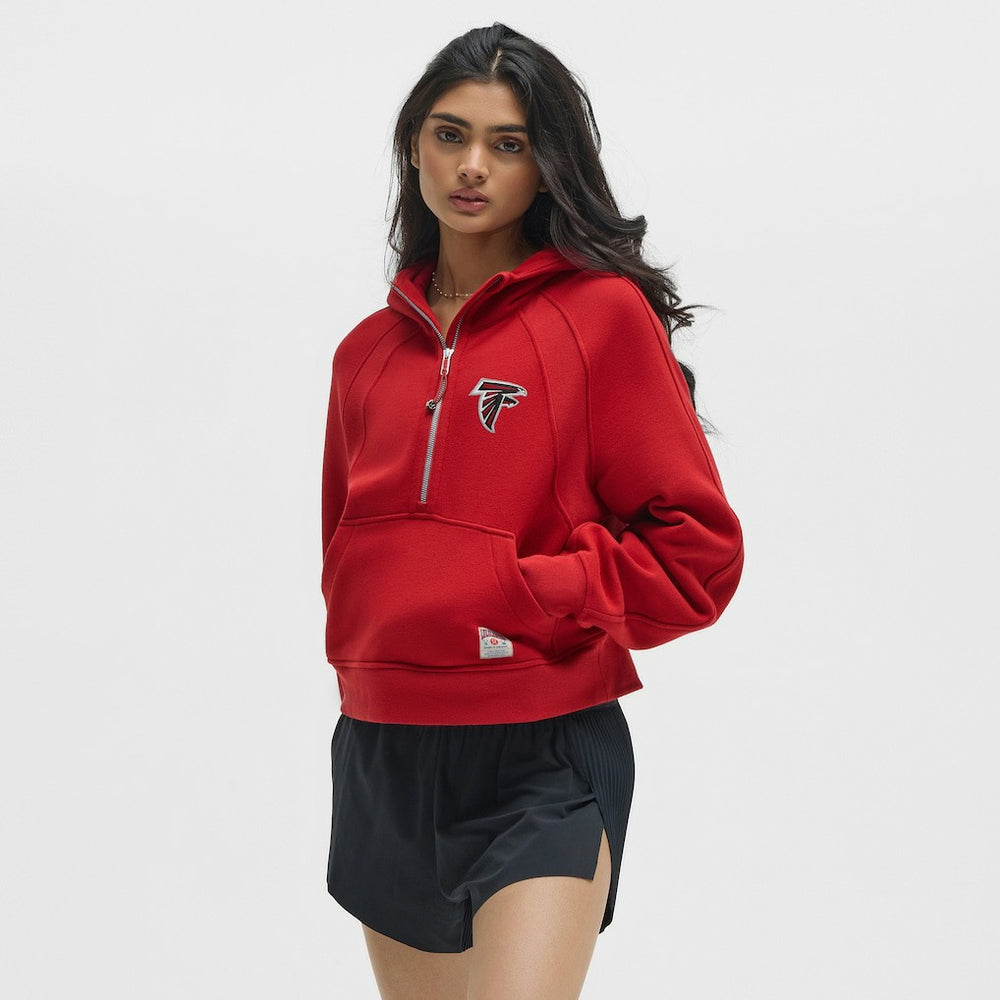 Atlanta Falcons lululemon Women's Scuba Oversized Half-Zip Hoodie College Crimson | NFL
