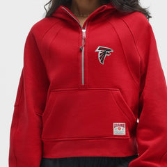 Atlanta Falcons lululemon Women's Scuba Oversized Half-Zip Hoodie College Crimson | NFL