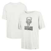 Cleveland Browns '47 Women's Dawg Pound XL Premier Sadie Oversized T-Shirt Cream | 47 brand
