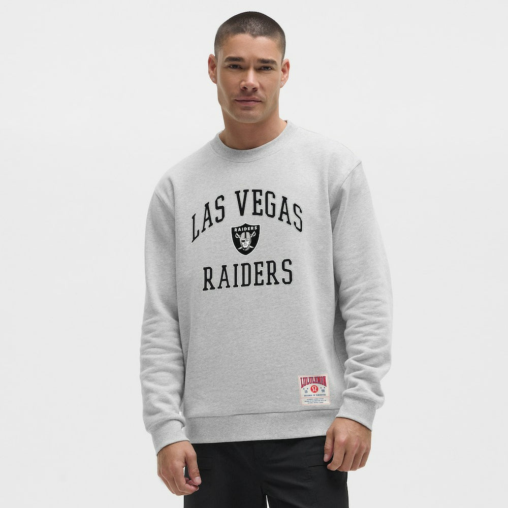 Las Vegas Raiders lululemon Steady State Sweatshirt Heathered Silver Drop | NFL