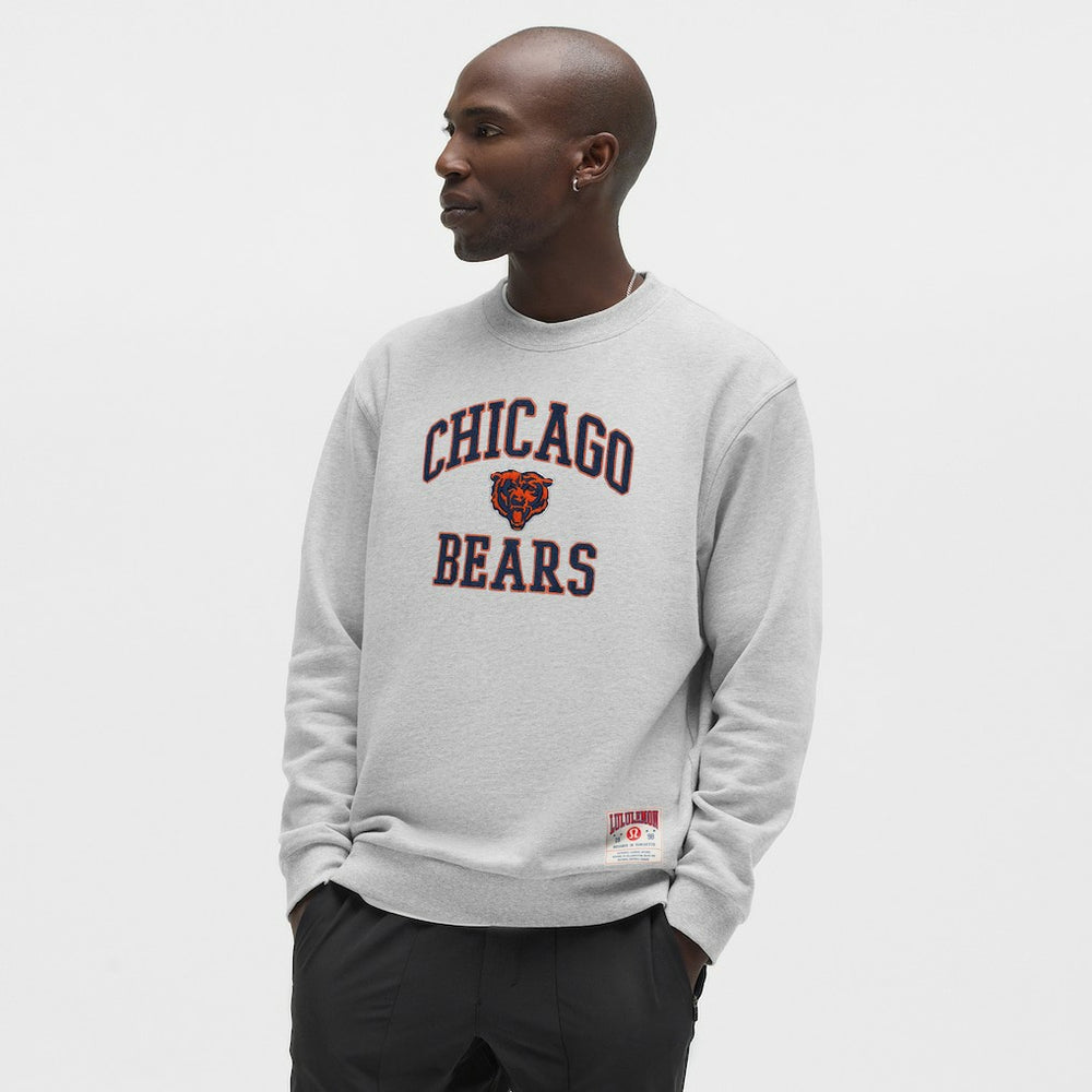 Chicago Bears lululemon Steady State Sweatshirt Heathered Silver Drop | NFL