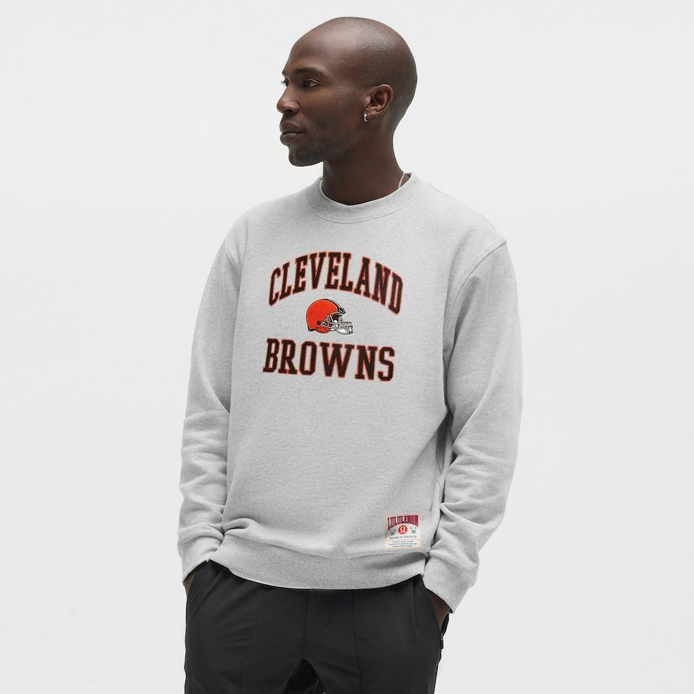 Cleveland Browns lululemon Steady State Sweatshirt Heathered Silver Drop | NFL