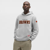 Cleveland Browns lululemon Steady State Pullover Hoodie Heathered Silver Drop | NFL