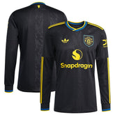 Manchester United 2025/26 Third Replica Long Sleeve Jersey Black | Adidas discount