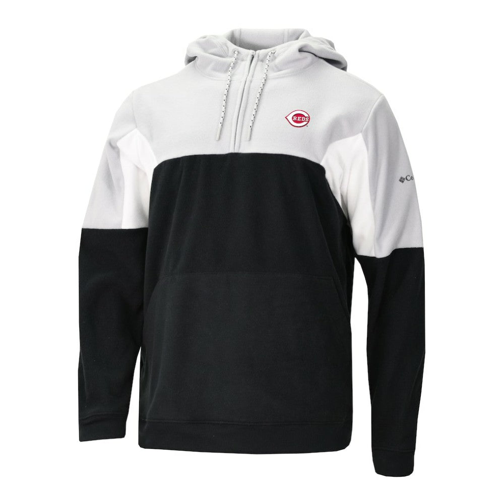 Cincinnati Reds Columbia Men's Lodge Fleece Quarter-Zip Hoodie - MLB