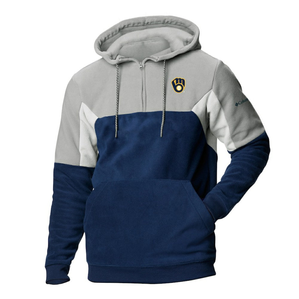 Milwaukee Brewers Columbia Lodge Fleece Quarter-Zip Hoodie - MLB