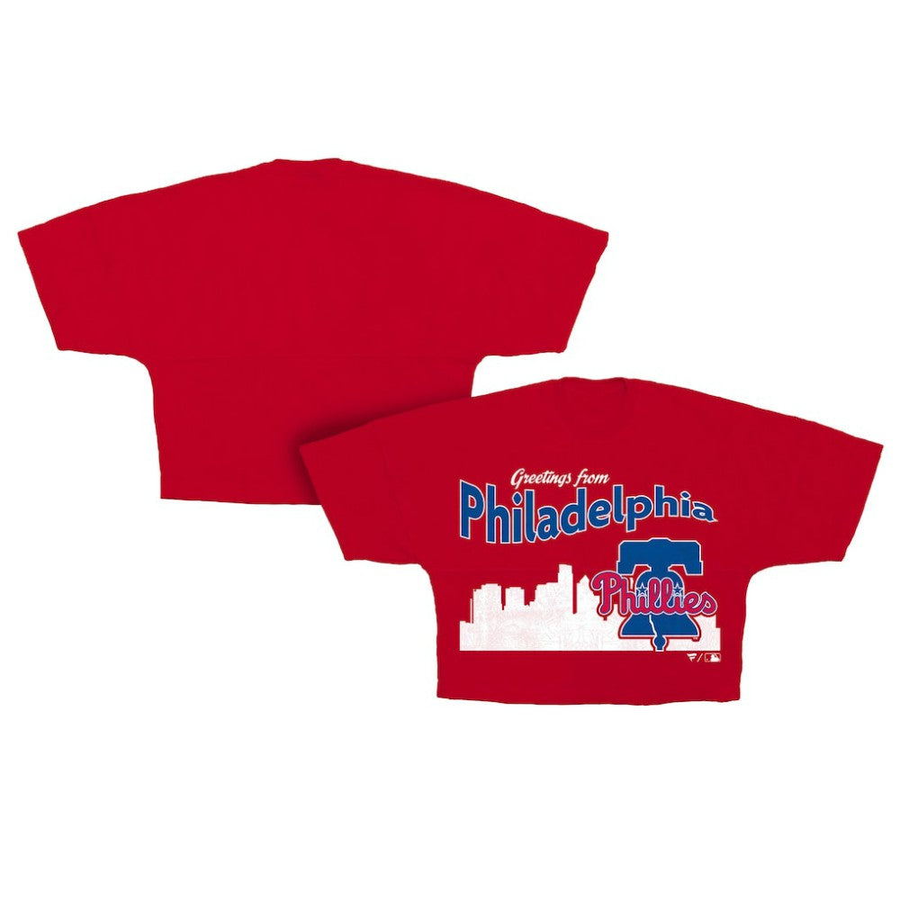 Philadelphia Phillies Fanatics Women's Cropped Jersey T-Shirt - MLB