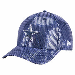 Dallas Cowboys New Era Women's Sequin 9FORTY Adjustable Hat Navy | NFL