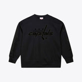Washington Capitals Mitchell & Ness Phantom Fleece Crew Neck Sweatshirt - Black - NHL