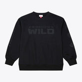 Minnesota Wild Mitchell & Ness Phantom Fleece Crew Neck Sweatshirt - Black - NHL