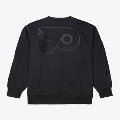 Philadelphia Flyers Mitchell & Ness Phantom Fleece Crew Neck Sweatshirt - Black - NHL
