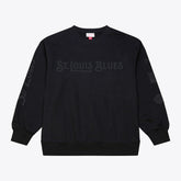 St. Louis Blues Mitchell & Ness Phantom Fleece Crew Neck Sweatshirt - Black - NHL