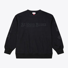 St. Louis Blues Mitchell & Ness Phantom Fleece Crew Neck Sweatshirt - Black - NHL