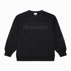 Pittsburgh Penguins Mitchell & Ness Phantom Fleece Crew Neck Sweatshirt - Black - NHL