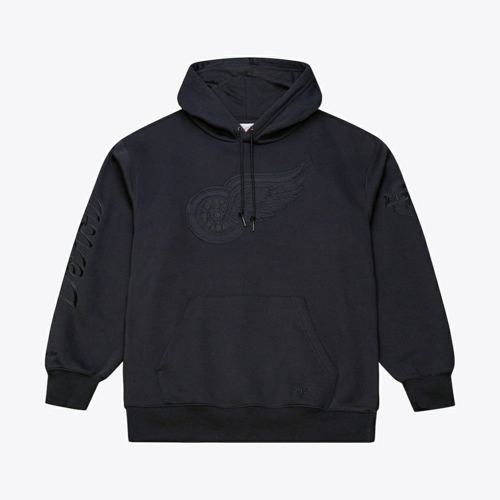 Detroit Red Wings Mitchell & Ness Phantom Fleece Hoodie - Black - NHL