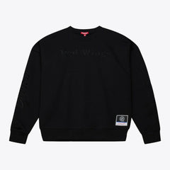 Detroit Red Wings Mitchell & Ness Unisex Phantom Fleece Crew Neck Sweatshirt - Black - NHL