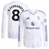 Bruno Fernandes Manchester United 2025/26 Away Long Sleeve Player Jersey White | Adidas Sale