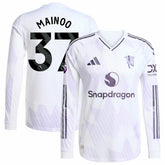 Kobbie Mainoo Manchester United 2025/26 Away Long Sleeve Player Jersey White | Adidas discount