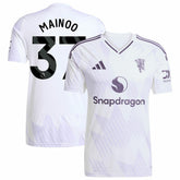 Kobbie Mainoo Manchester United 2025/26 Away Replica Player Jersey White | Adidas discount