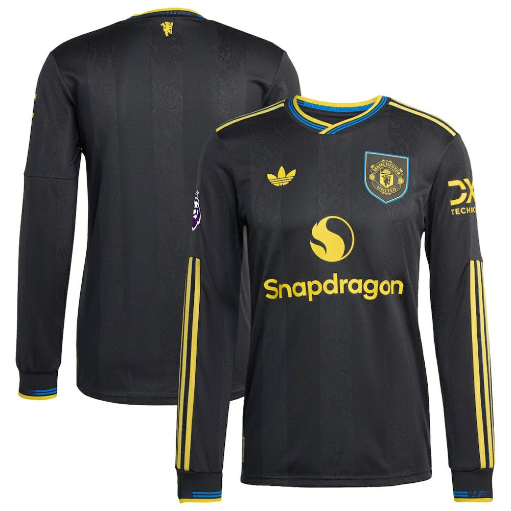 Manchester United 2025/26 Third Long Sleeve Jersey Black | Adidas discount