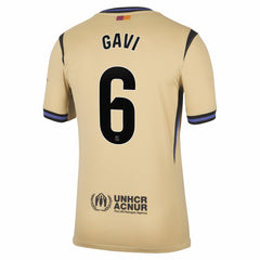 Gavi Barcelona 2025/26 Away Stadium Replica Jersey Gold | Nike discount
