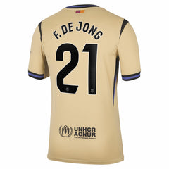 Frenkie de Jong Barcelona 2025/26 Away Stadium Replica Jersey Gold | Nike online