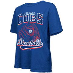 Chicago Cubs Majestic Threads Women's Oversized First Base T-Shirt - MLB