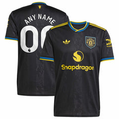 Manchester United 2025/26 Third Replica Custom Jersey Black | Adidas cheap