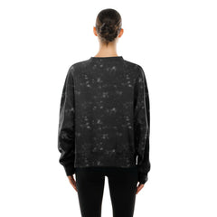 Chicago Bulls Women's Throwback Collection Mineral Wash Crewneck Sweatshirt Black - NBA