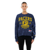 Indiana Pacers Women's Throwback Collection Mineral Wash Crewneck Sweatshirt Navy - NBA