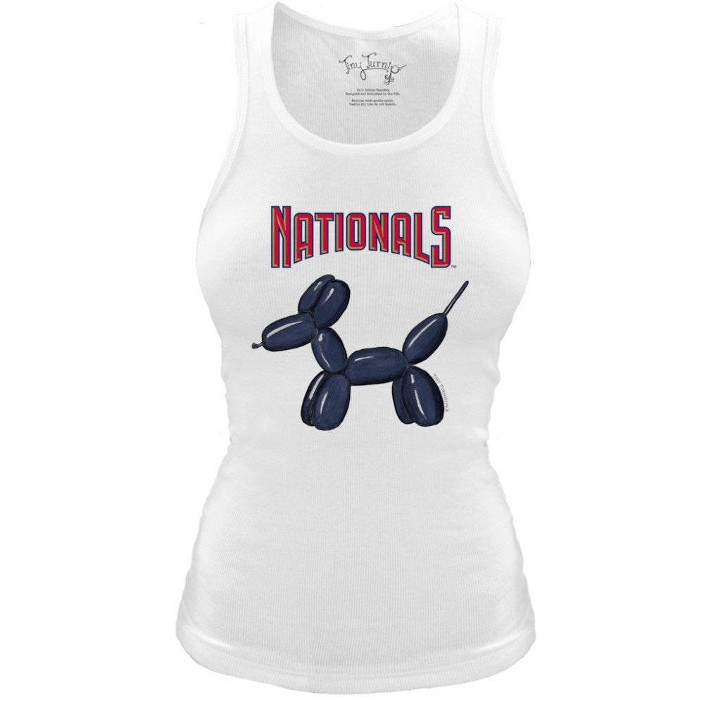 Washington Nationals Tiny Turnip Women's Fitted Balloon Dog Tri-Blend Tank Top - MLB