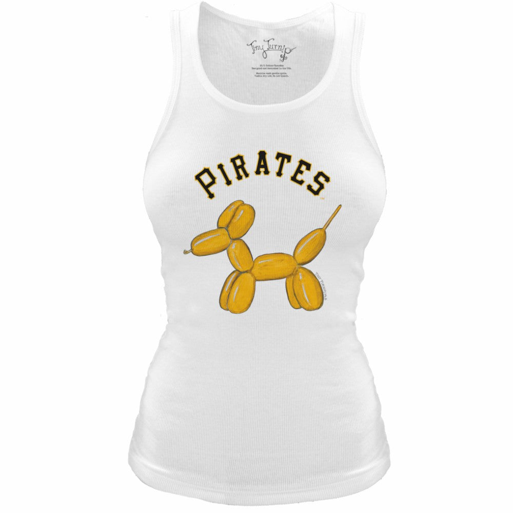 Pittsburgh Pirates Tiny Turnip Women's Fitted Balloon Dog Tri-Blend Tank Top - MLB