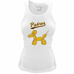 San Diego Padres Tiny Turnip Women's Fitted Balloon Dog Tri-Blend Tank Top - MLB