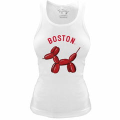 Boston Red Sox Tiny Turnip Women's Fitted Balloon Dog Tri-Blend Tank Top - MLB