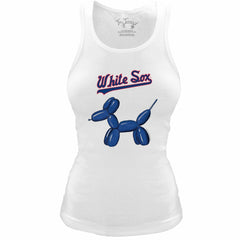 Chicago White Sox Tiny Turnip Women's Fitted Balloon Dog Tri-Blend Tank Top - MLB