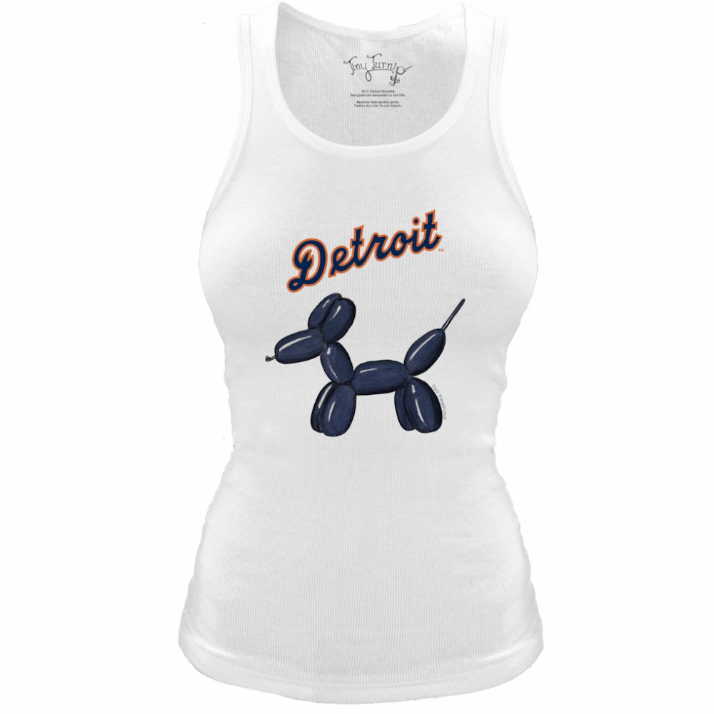 Detroit Tigers Tiny Turnip Women's Fitted Balloon Dog Tri-Blend Tank Top - MLB