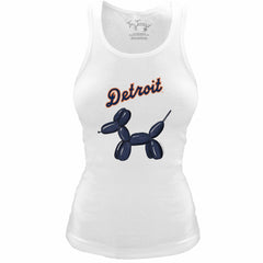 Detroit Tigers Tiny Turnip Women's Fitted Balloon Dog Tri-Blend Tank Top - MLB