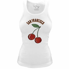 San Francisco Giants Tiny Turnip Women's Fitted Cherries Tri-Blend Tank Top - MLB