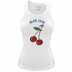 Toronto Blue Jays Tiny Turnip Women's Fitted Cherries Tri-Blend Tank Top - MLB